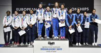 Women's Team Foil Podium (France, Russia & Italy)